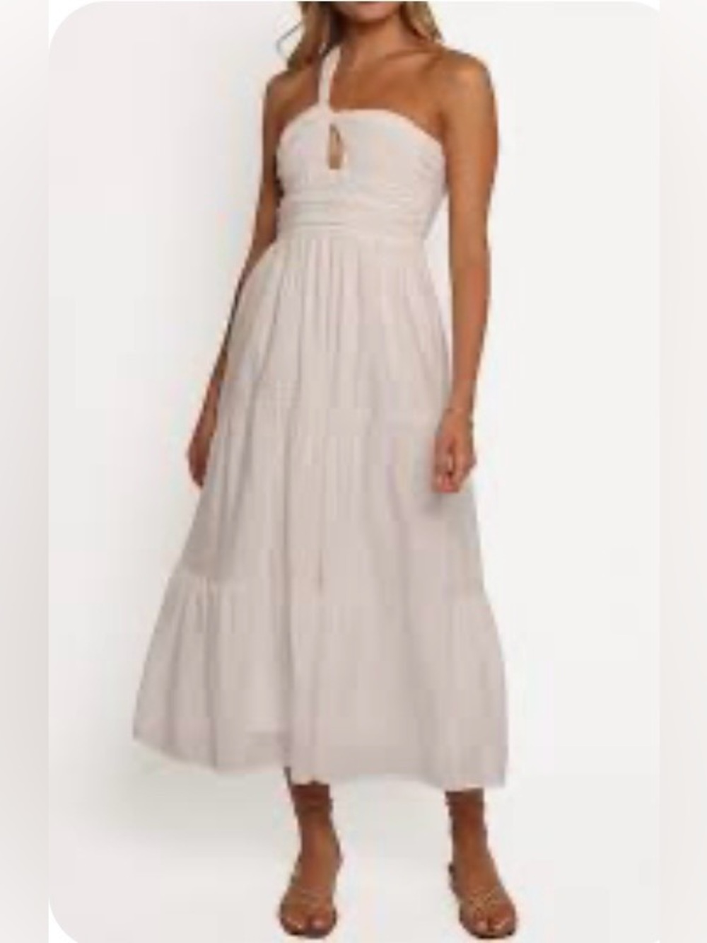Petal & Pup Vinnue white One-Shoulder maxi Dress
